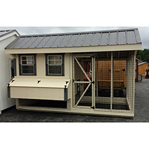 Back view of Quaker 7x12 Combination Chicken Coop